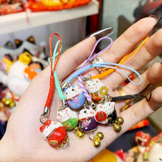 Móc Mèo thần tài Sứ treo điện thoại các màu (chọn màu qua tin nhắn)