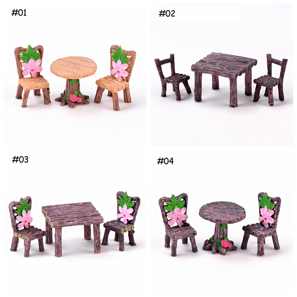 Bộ 3 mô hình tiểu cảnh trang trí nhà cửa khu vườn DIY