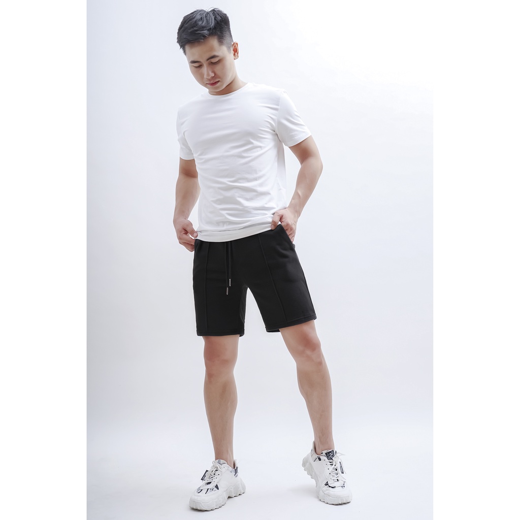 Quần short nam cao cấp BAMI HOME vải nỉ họa tiết kẽ dọc phong cách unisex dễ phối đồ QN04