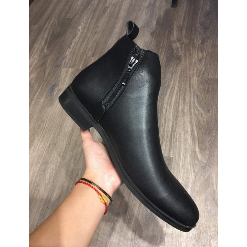 Giày Chelsea boots kéo khoá. [ tặng lót tăng chiều cao]