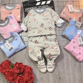 Combo 3 bộ nỉ bông xuất hàn chất dày cho bé trai/bé gái