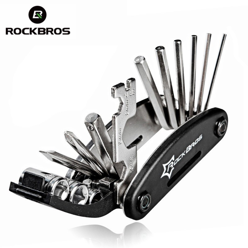 Dụng Cụ Sửa Chữa Xe Đạp Bỏ Túi ROCKBROS 16 Trong 1 Đa Năng Có Thể Gấp Gọn Kích Thước