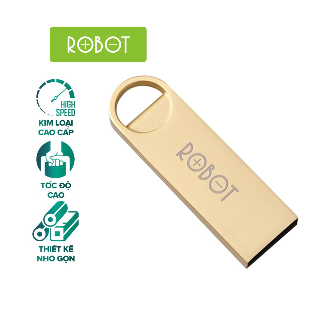 USB Lưu Trữ 16GB/32GB ROBOT RF316/332 Flash Drive Kim Loại Siêu Nhẹ Kết Nối Nhanh