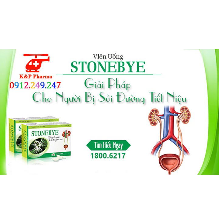 ✅ [6 TẶNG 1] Stonebye – Hỗ trợ lợi tiểu, giảm sỏi thận, sỏi tiết niệu, sỏi bàng quang, giảm tiểu rắt, tiểu buốt