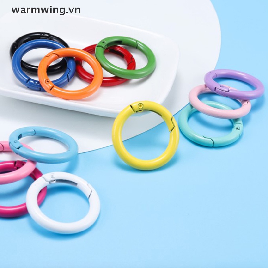 Set 10 Móc Khóa Carabiner Tròn Bằng Kim Loại