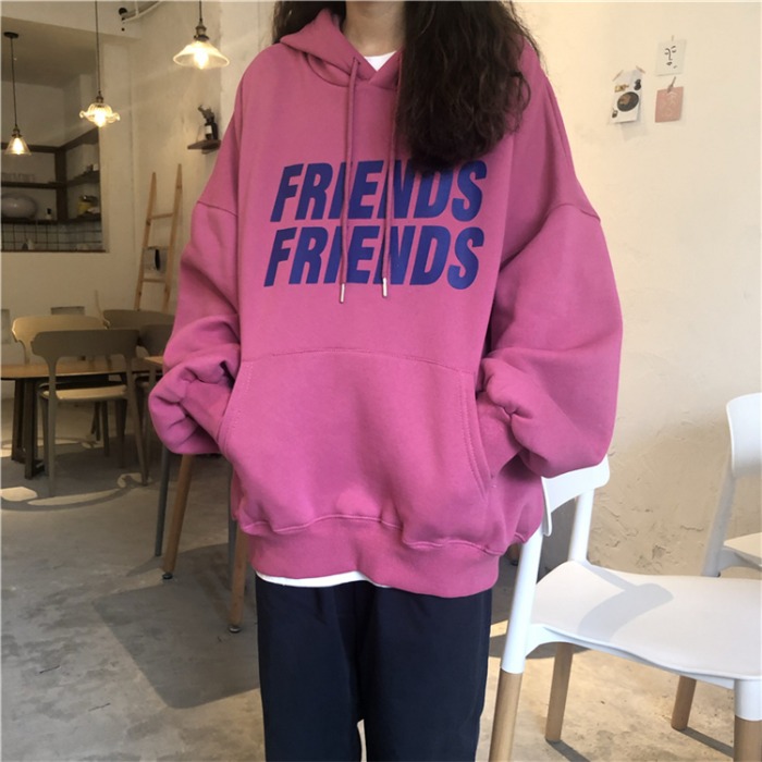 NRVP Áo hoodie dáng rộng năng động thời trang cho nữ