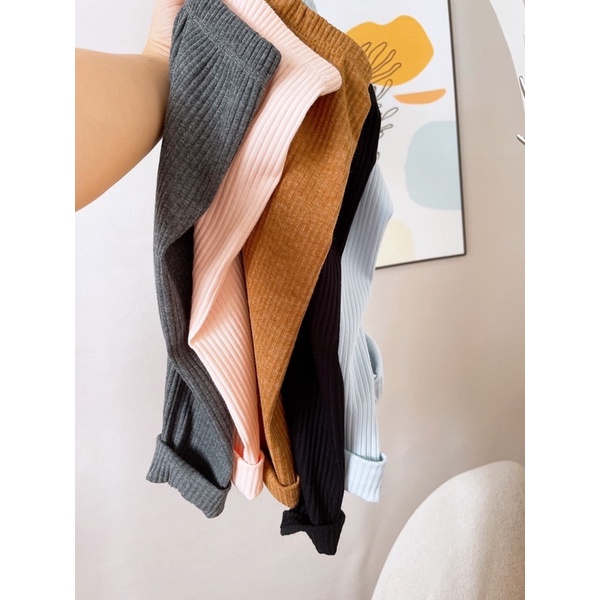 SET 5 QUẦN LEGGING DÀI CHO BÉ GÁI CHẤT COTTON TĂM DƯ XỊN