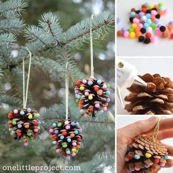 Quả thông tự nhiên trang trí cây Thông Giáng sinh