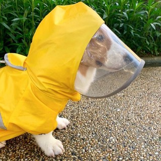 Áo mưa bảo vệ bụng cho chó Corgi quần áo đặc biệt dành cho chó Corgi, đồ dùng vật nuôi bốn chân chống thấm nước cho chó