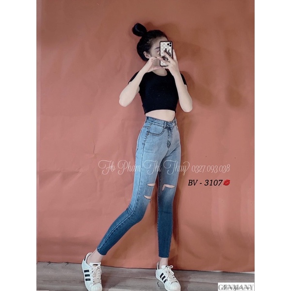 Quần jeans loang omber rack gối