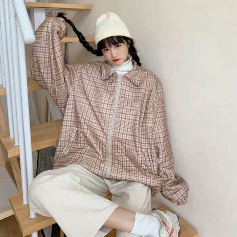 [ORDER] Áo khoác nữ ulzzang form rộng  hình gấu (mặc được 2 mặt)