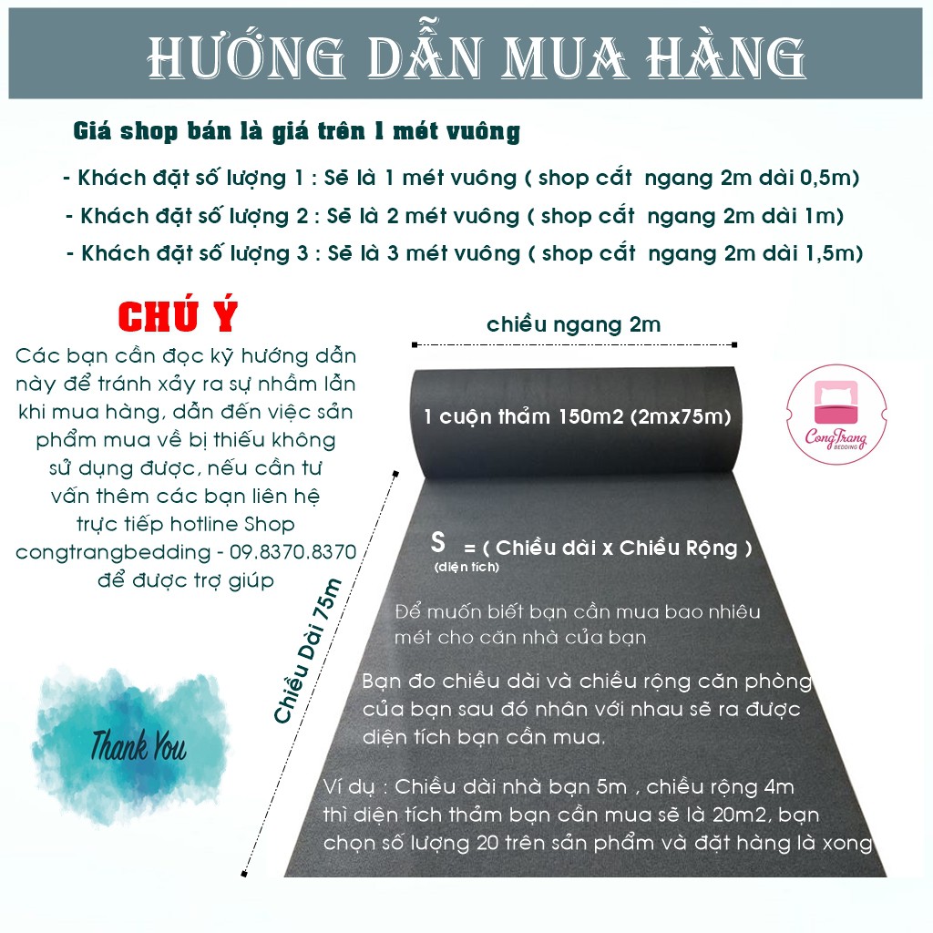 Thảm nỉ trải sàn nhà, trải sự kiện văn phòng loại dày chống cháy - Đế Tráng Keo Chống Trơn Trượt ( 1 mét vuông 2mx0,5m )