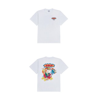 Áo thun ngắn tay cổ tròn ADLV nam nữ Donut Racing White Trắng ADLV