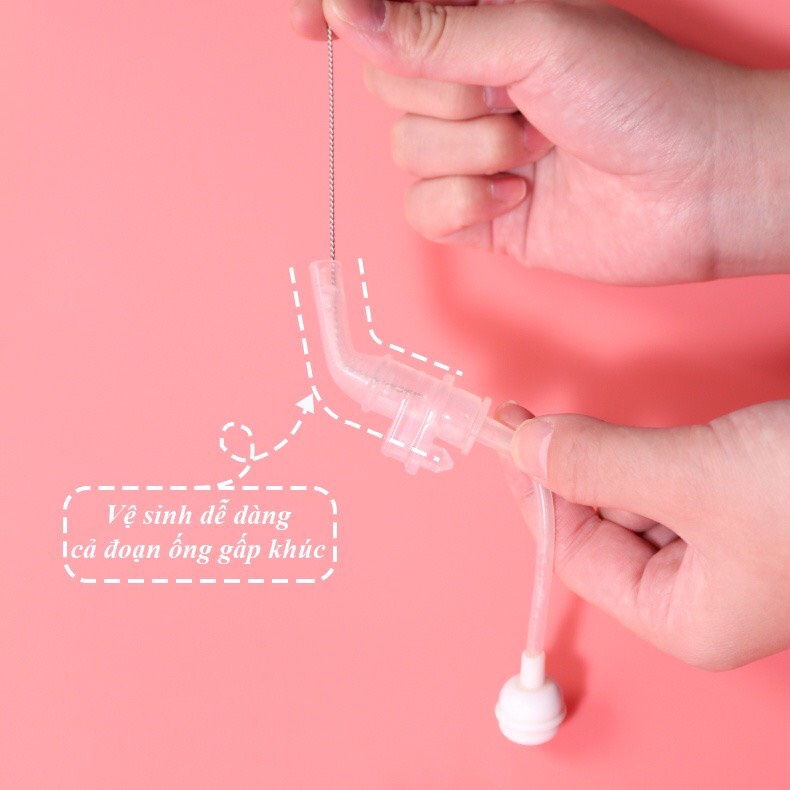 Cọ bình sữa, Que chổi cọ dây hút bình sữa chất liệu thép không rỉ
