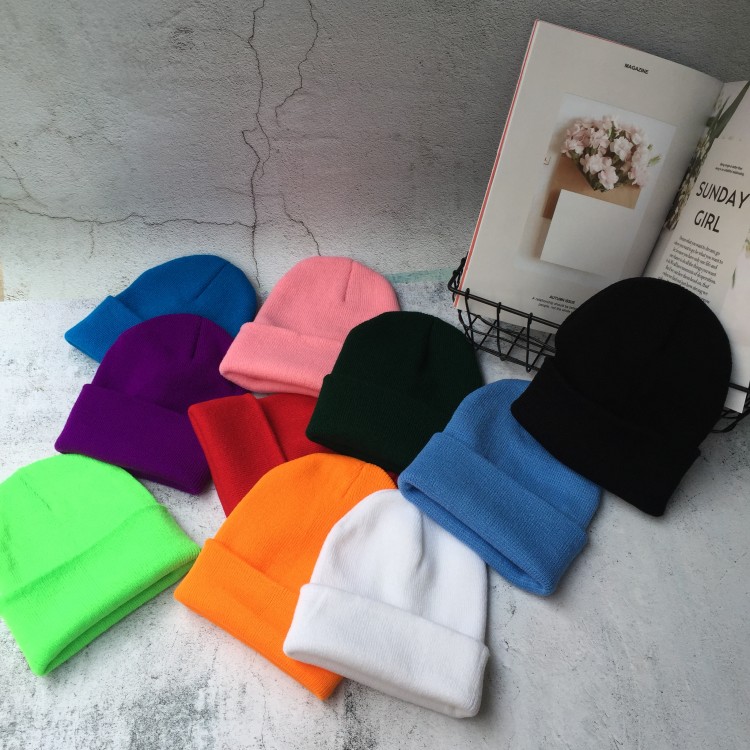 Mũ len dệt kim màu sắc kẹo ngọt phong cách Hàn Quốc thời trang xuân thu 22062