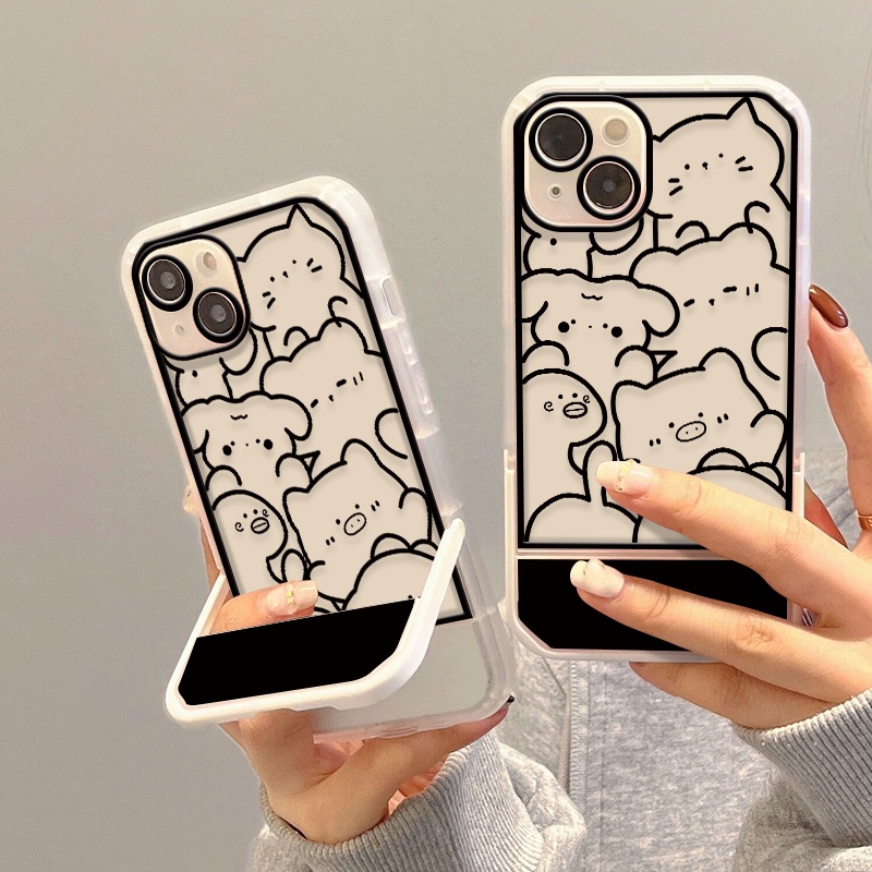 Ốp Điện Thoại Silicon Mềm Chống Rơi Hình Thú Hoạt Hình Dễ Thương Cho Iphone 11 12 13 Pro MAX X XS XR MAX 7 8 Plus 6S SE 2020
