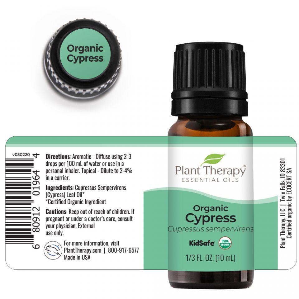 Plant Therapy - Tinh Dầu Hữu Cơ Trắc Bách Diệp (Cypress) KidSafe - USDA Organic - 10ml