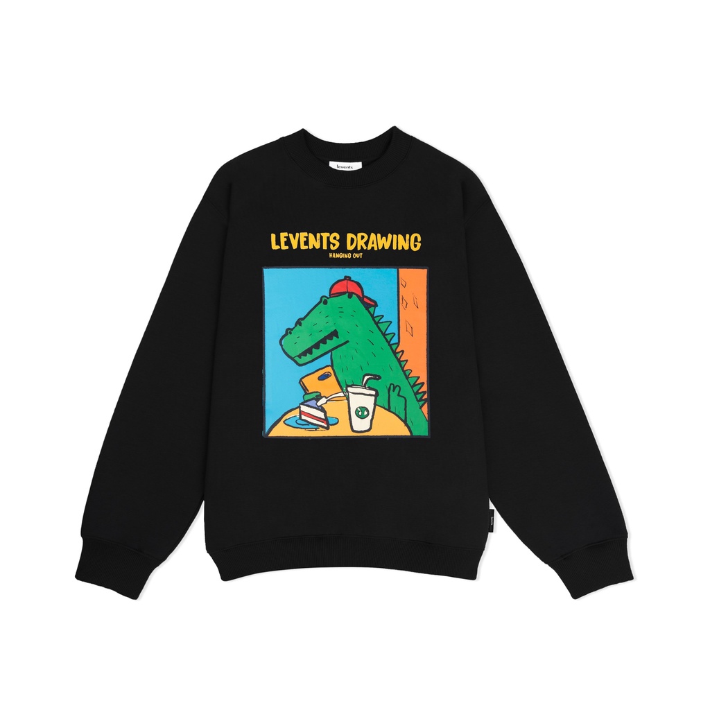 Áo Sweater Levents Funny Crocodile/ Black
