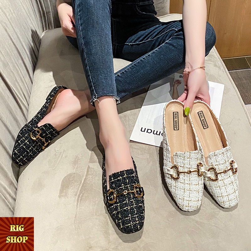 SỤC BỆT RIGSHOP VẢI DẠ TWEED PHỐI XÍCH GUᏟᏟI SIÊU XINH - A37