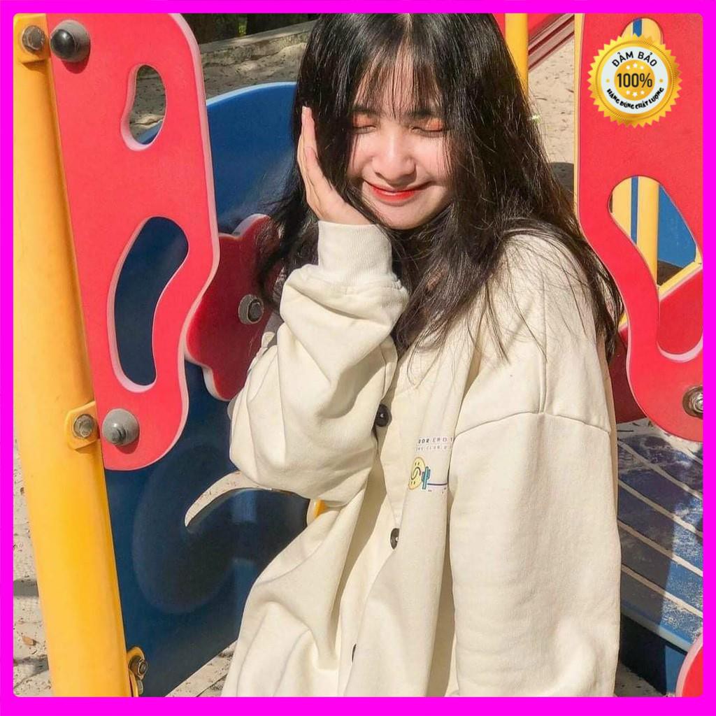 [Ảnh Thật] Áo Khoác Unisex Cardigan Hình Mặt Cười Thun Nỉ Ngoại Freesize 65kg AK97 [ ÁO KHOÁC NỮ _ ÁO KHOÁC NAM ] | BigBuy360 - bigbuy360.vn