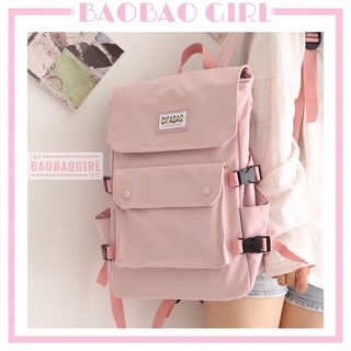 Balo, cặp sách đi học ulzzang hình vuông nhiều ngăn mã B8, hàng order 2 tuần BAOBAOGIRL