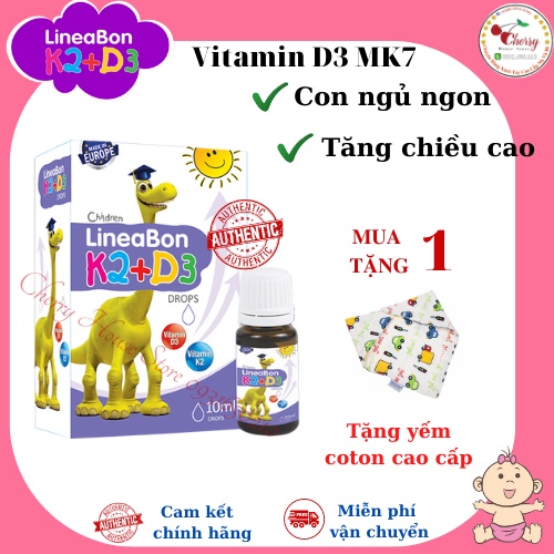 ✔️️️(Tặng Quà Xinh) LineaBon k2+d3 Tăng cường hấp thu Canxi - Trẻ cao lớn hơn