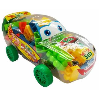 Bộ xếp hình siêu xe 48 chi tiết cho bé mầm non đồ chơi an toàn SATO