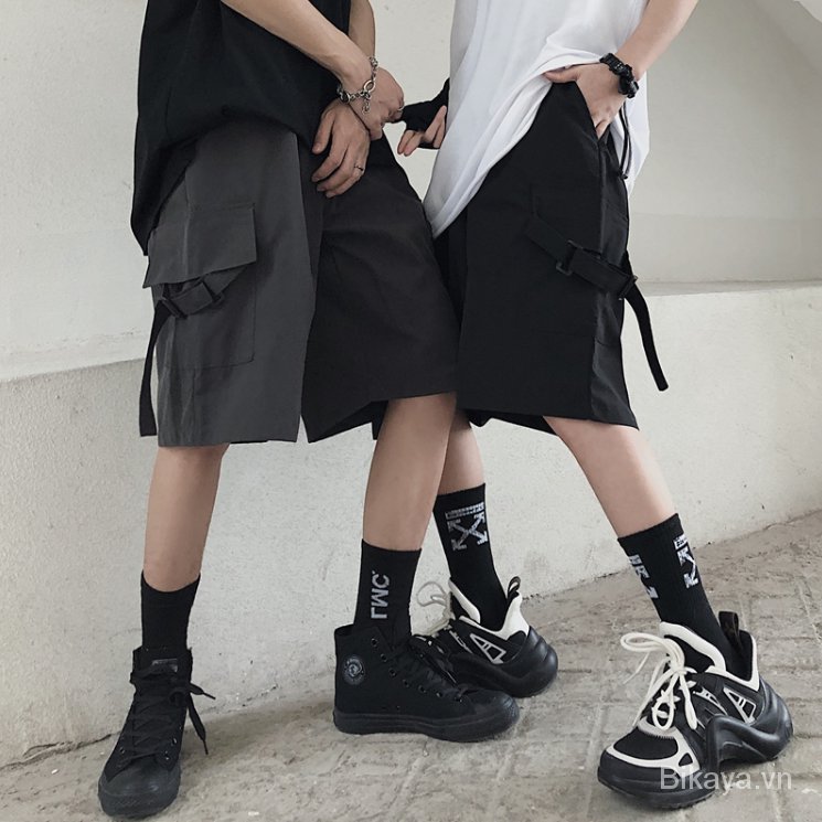 Overalls Women's Korean Style ins Loose Slimming Casual Wide-Leg Pants Student Straight Fifth Pants Shorts Fashion | BigBuy360 - bigbuy360.vn