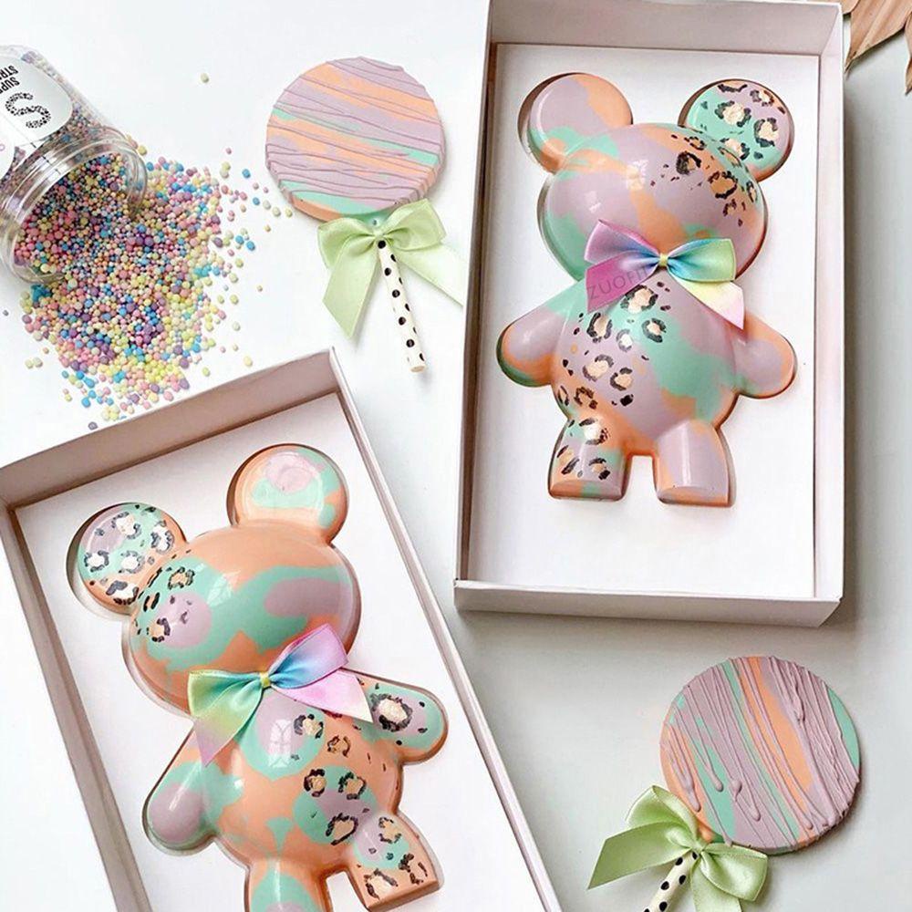 KENT DIY3D bear-shaped chocolate cake making mold art decoration reusable and easy to use