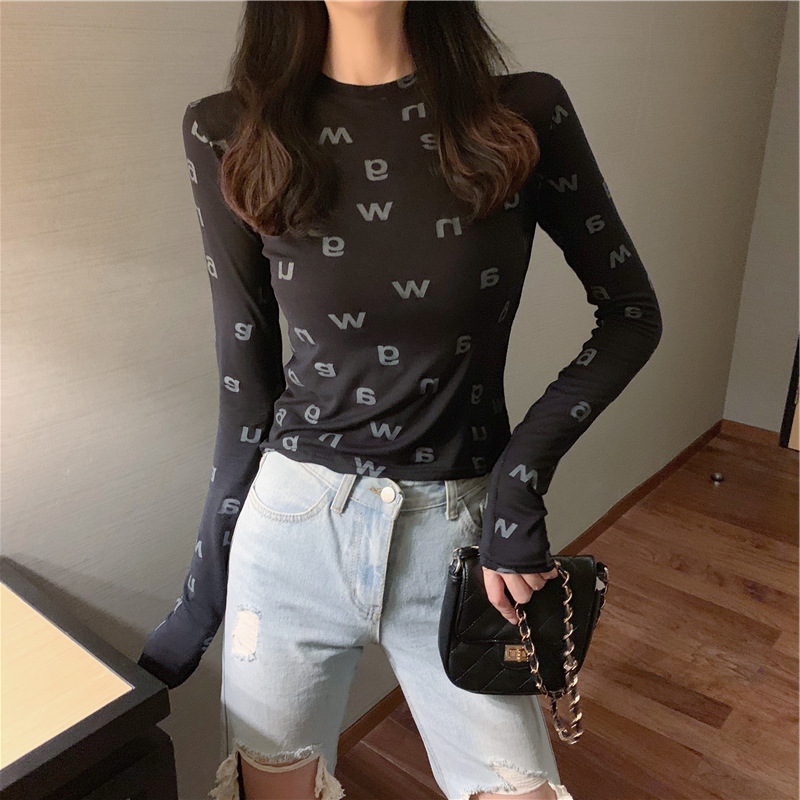 NRVP 2020 áo sơ mi nữ đáy mới mùa thu / mùa đông áo thun dài tay