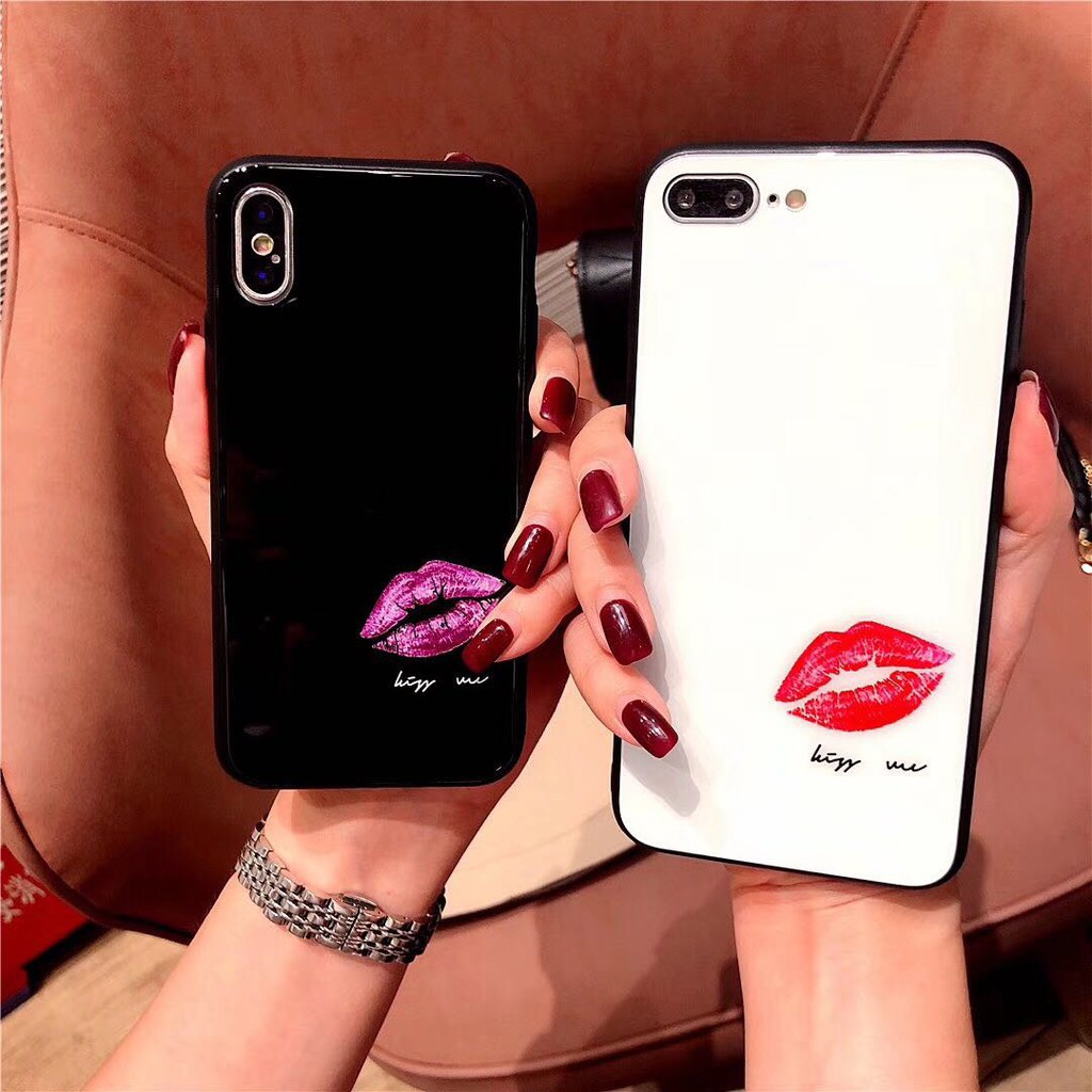 Ốp Lưng iphone Kính Cường Lực Kiss Me 6/6S/6Plus/6SPlus/7Plus/8Plus/X/XS/Xsmax/11/11pro/11pro max/12promax-k160