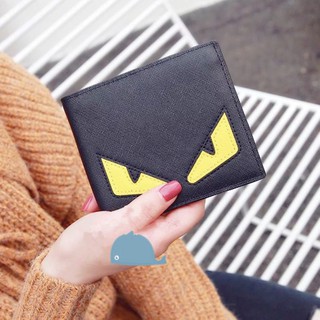 Leather wallet with unique interesting eye pattern
