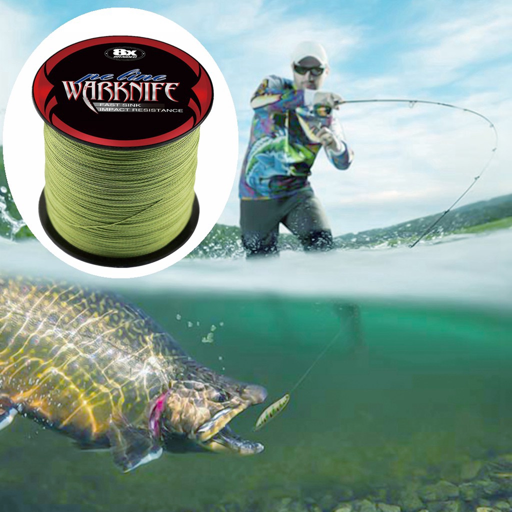 Warknife 8 Sợi 500M Cuộn Dây Câu Bện Cá Bằng X8 PE Siêu Bền Siêu Chắc ĐỦ SIZE