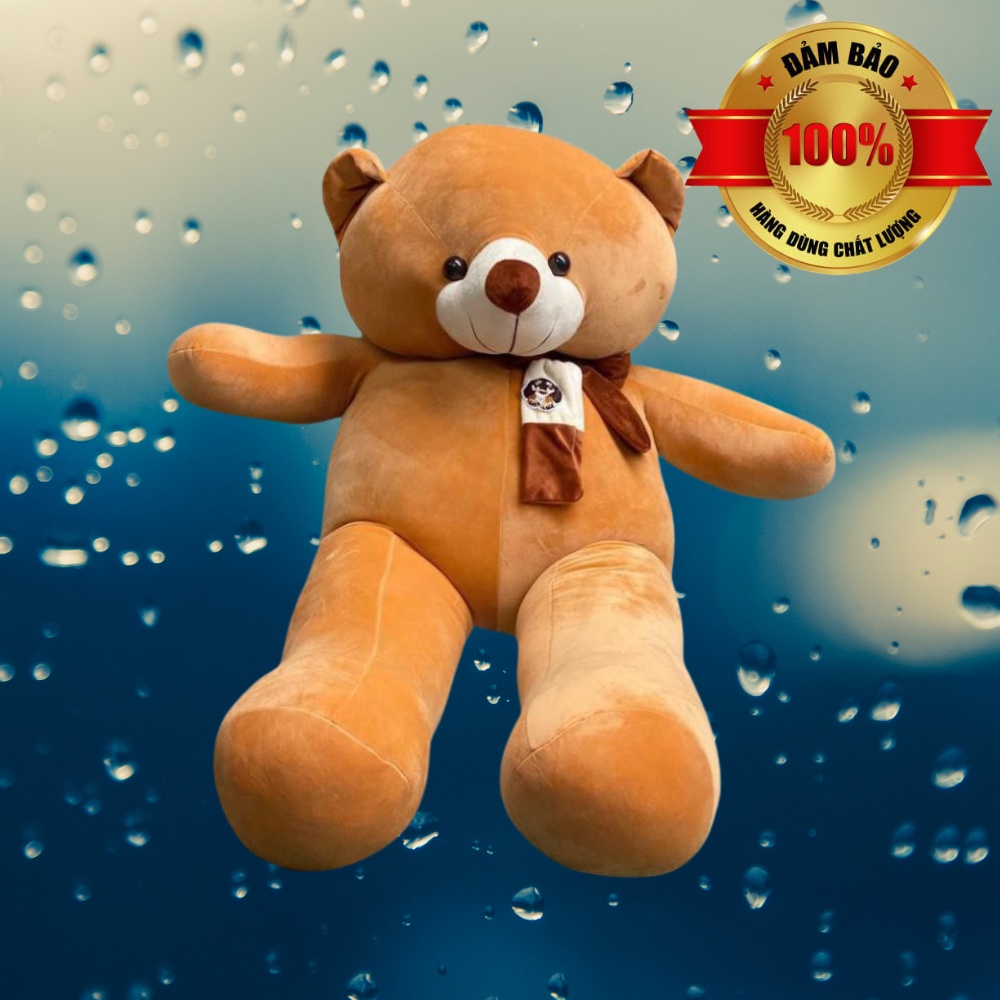 Gấu bông to Teddy Khăn 𝑯𝒂̀𝒏𝒈 𝑪𝒂𝒐 𝑪𝒂̂́𝒑, gối ôm thú nhồi bông Teddy Khăn cute, chất liệu vải nhung Hàn Quốc