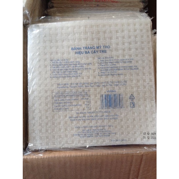 Bánh tráng gỏi cuốn Mỹ Tho 500 gr  vuông