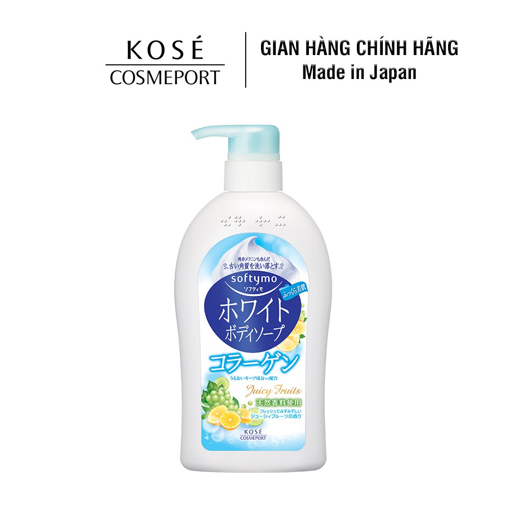 Sữa Tắm Dưỡng Ẩm Săn Chắc Da Hương Trái Cây Kosé Softymo White Body Soap - Juicy Fruits (600ml)