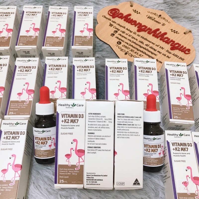 BỔ SUNG VITAMIN D3K2 MK7 HEALTHY CARE CHO TRẺ SƠ SINH DATE 2024