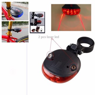 Đèn Xe Đạp Chiếu Hậu - Đèn Led 7 Chế Độ Và Laser 2 Chế Độ