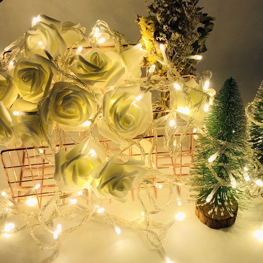 Đèn Led Trang Trí Đom Đóm Cắm Điện 4 Mét 30 Bóng Fairy Light Nhấp Nháy Và Đứng Yên, Decor Quán Ăn, Quấn Cây