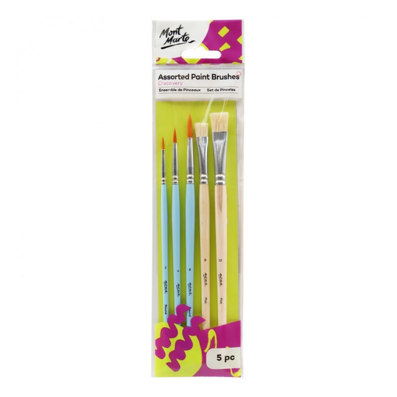 Set 5 cọ sơn dâu Mont Marte Assorted Paint Brushes