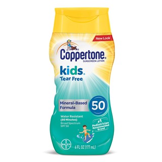 Kem chống nắng khoáng chất cho trẻ em Coppertone Kids Sunscreen Lotion Mineral-based SPF 50 177ml (Mỹ)