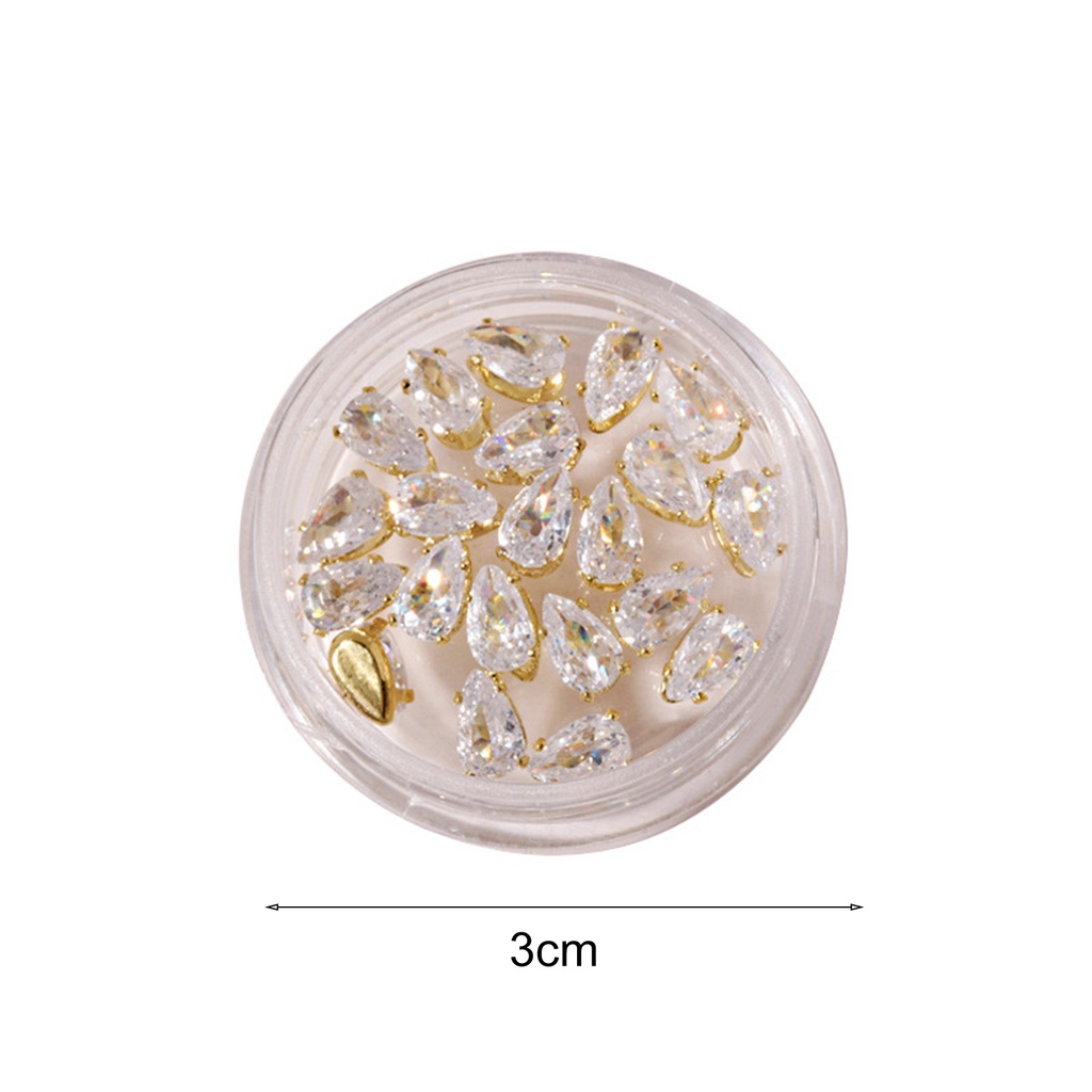 Hộp 20 Hạt Đá Kim Cương Giả Lấp Lánh Trang Trí Móng Tay Nghệ Thuật Cho Nữ