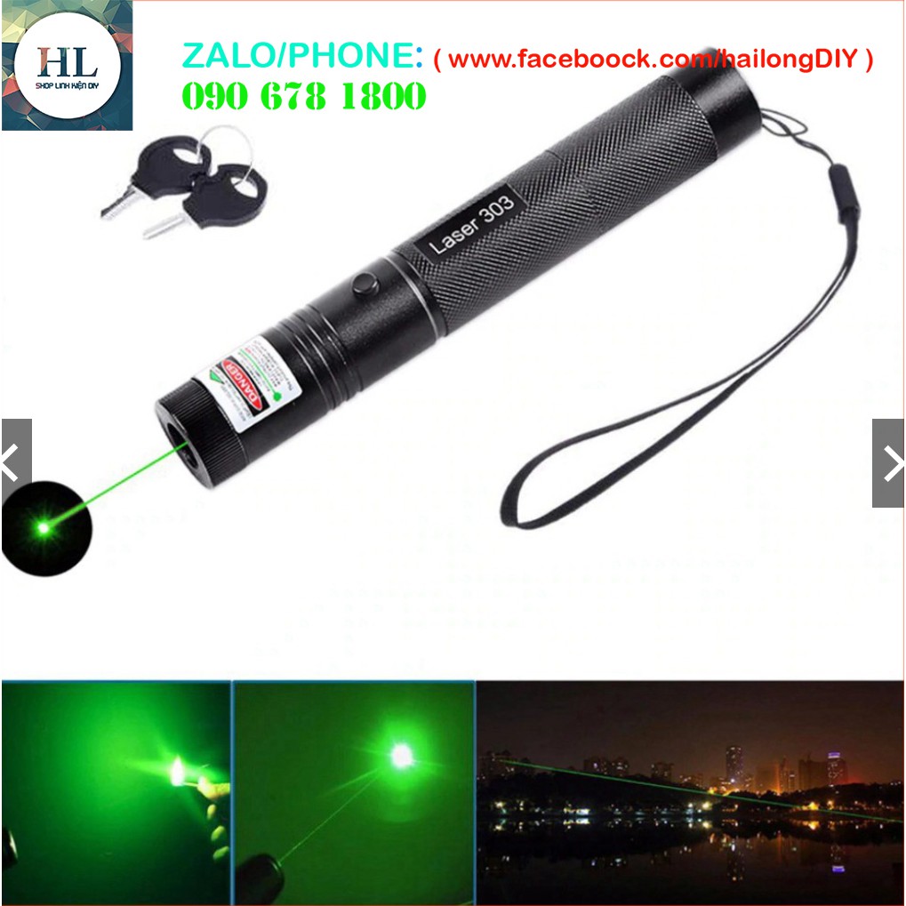 Đèn Laser Siêu Sáng - Đèn 303 Tia Xanh