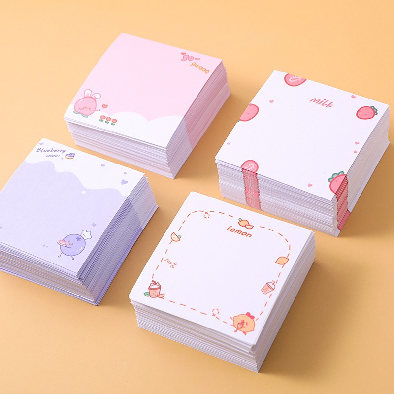 Giấy notepad dạng rút hình hộp sữa xấp 200 tờ nhiều mẫu dễ thương cute TooYoo TY0014