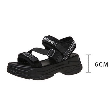 Sandal đế cao 2021, giày quai chéo nữ 2 màu dáng Hàn Quốc siêu xinh AM018