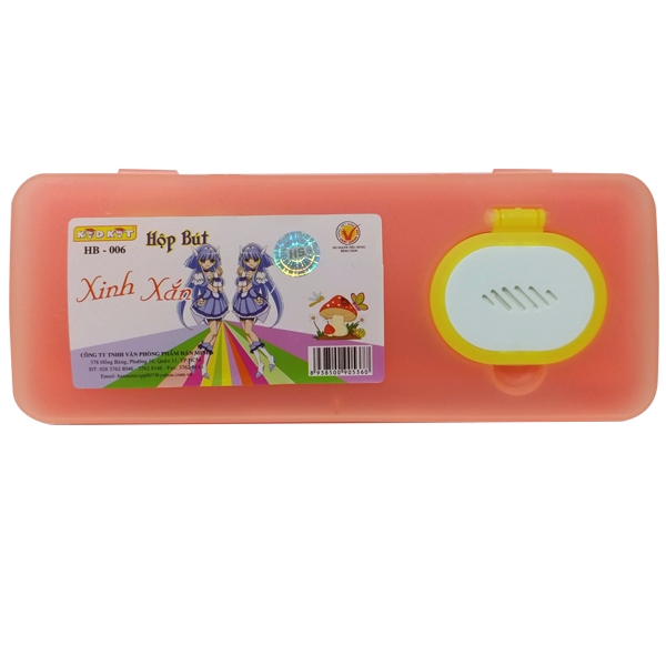 Hộp Bút Nhựa Kid Kit Xinh Xắn HB-006 - Màu Cam