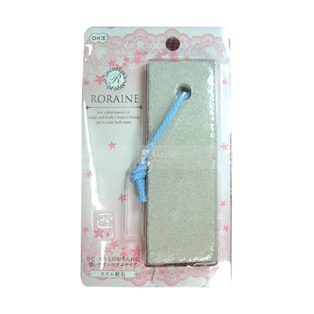 Đá kì gót chân Lorraine OHE Nhật Bản dạng thanh đá núi lửa tự nhiên, mềm, lành tính, an toàn cho da