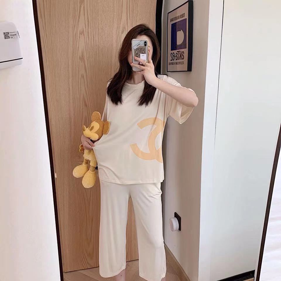 Đồ bộ nữ mặc nhà dễ thương hoạt hình tay cộc quần cộc mùa hè chất cotton thun SAQ303 FREESIZE