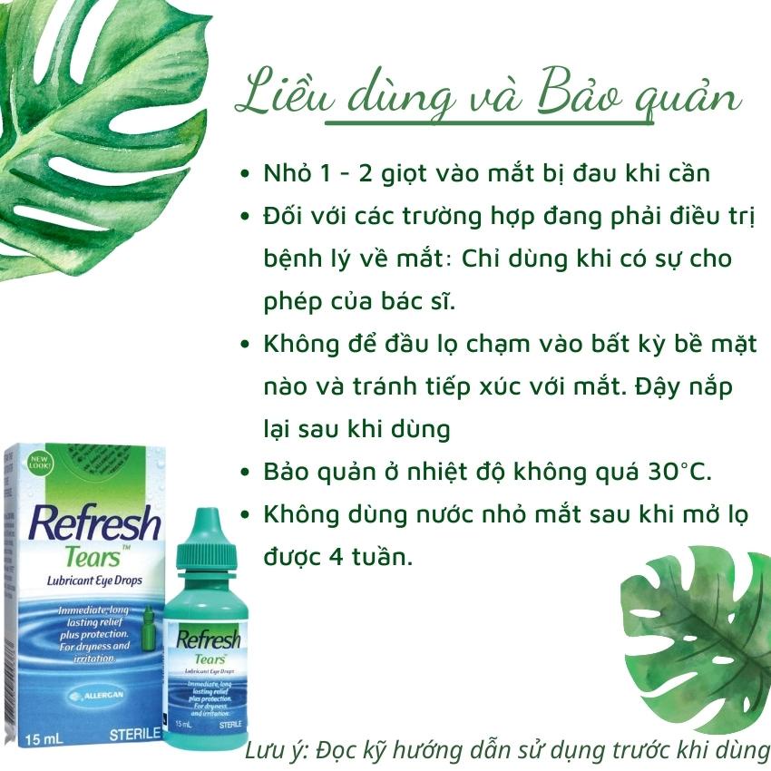 Dung dịch nhỏ mắt Refresh Tears (Lọ 15ml)-Date dài