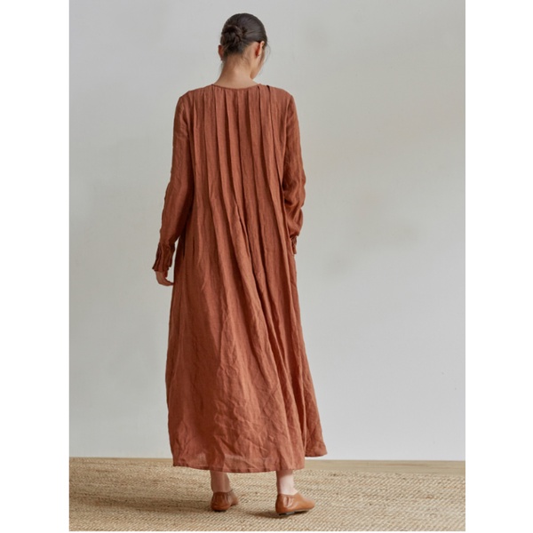 Váy đầm nữ Linen thiết kế dáng suông Gemmi Fashion, DK8368